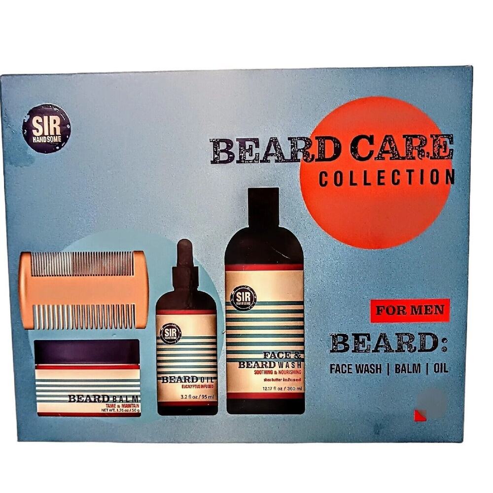 Beard Care Collection LUXE 4 PC Kit FACIAL HAIR GROOMING Products Spa Quality
